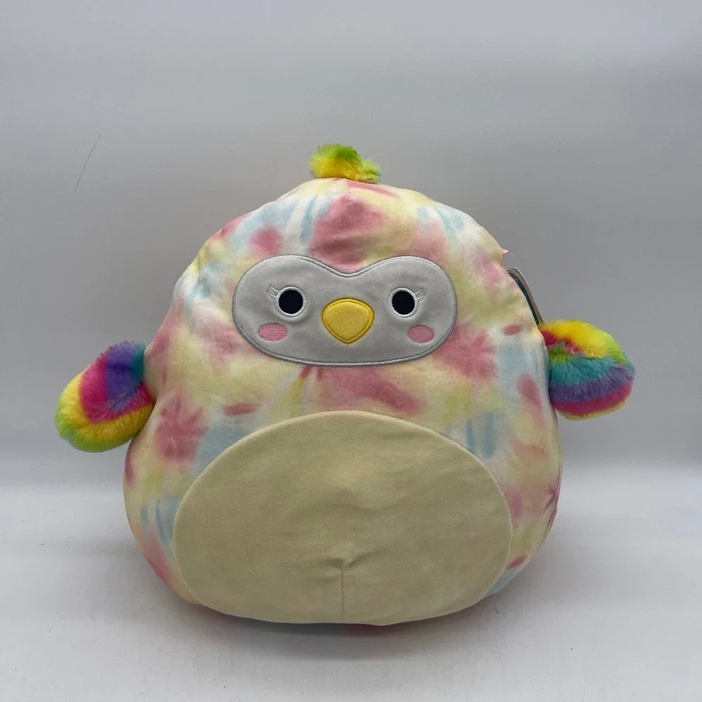 NWT Squishmallows S11-1329 11 Inch Multicolor Toucan Carmella Tie Dye Plush